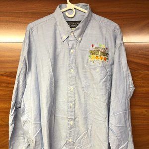 Men's Vintage Y2K Tombstone Pizza Party 2000 Embroidered Button Down XXL Shirt